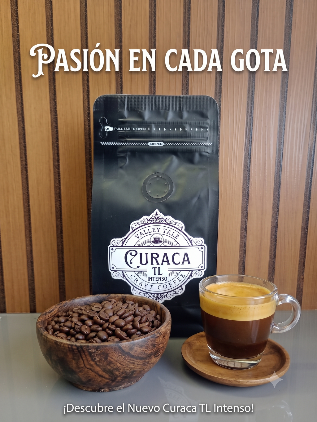 Café en grano Curaca TL Intenso, caja de 5 kilos