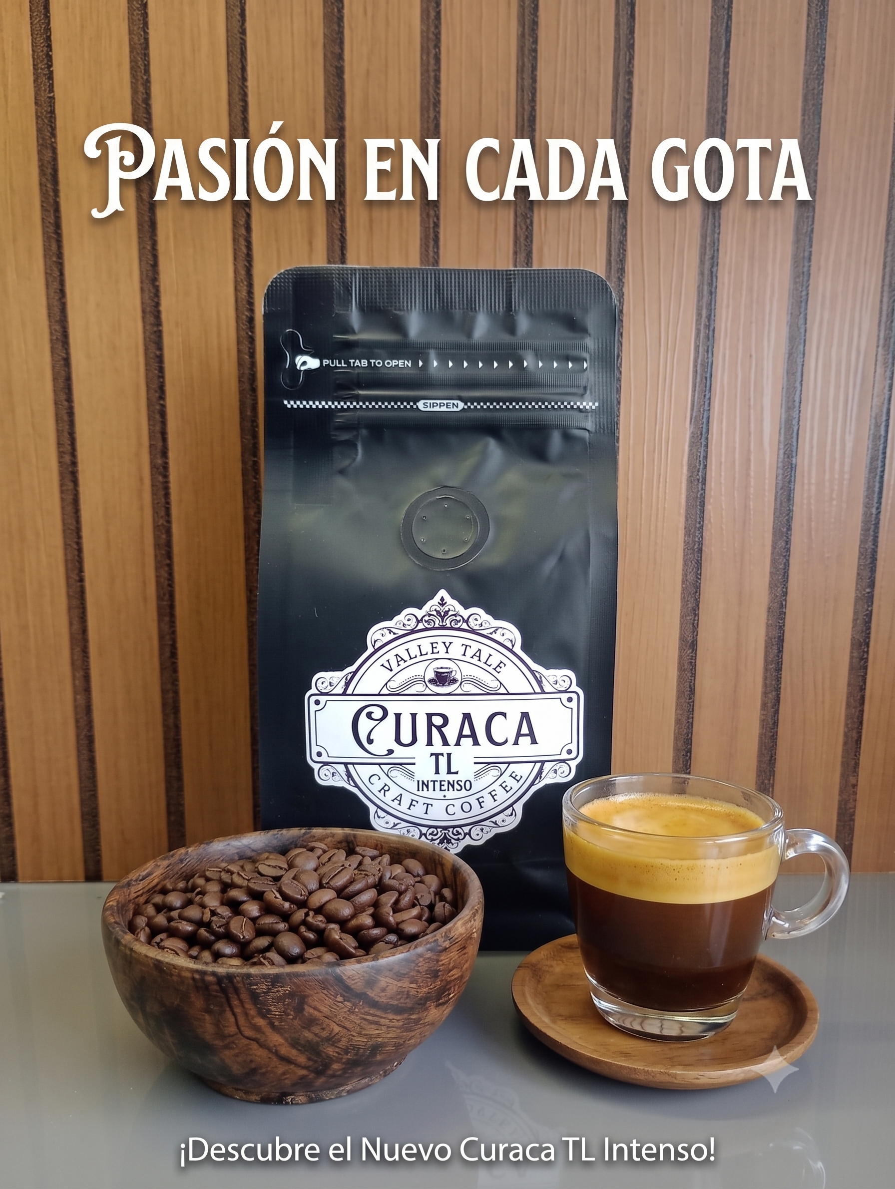 Café en grano Curaca TL Intenso, caja de 5 kilos